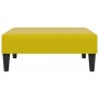 Sofá cama 2 plazas con almohadas taburete terciopelo amarillo