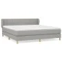 Box spring bed with light gray fabric mattress 180x200 cm by vidaXL, Beds and slatted bases - Ref: Foro24-3126821, Price: 538...