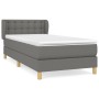 Box spring bed with dark gray fabric mattress 90x200 cm by vidaXL, Beds and slatted bases - Ref: Foro24-3127094, Price: 331,9...