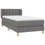 Box spring bed with dark gray fabric mattress 90x200 cm by vidaXL, Beds and slatted bases - Ref: Foro24-3127094, Price: 331,9...
