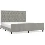 Bettgestell mit hellgrauem Samtkopfteil 180x200cm von vidaXL, Betten und Lattenroste - Ref: Foro24-3125952, Preis: 264,86 €, ...