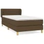 Box spring bed with dark brown fabric mattress 100x200 cm by vidaXL, Beds and slatted bases - Ref: Foro24-3126864, Price: 342...