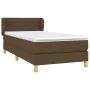Box spring bed with dark brown fabric mattress 100x200 cm by vidaXL, Beds and slatted bases - Ref: Foro24-3126864, Price: 342...