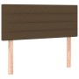 Cama box spring con colchón tela marrón oscuro 100x200 cm de vidaXL, Camas y somieres - Ref: Foro24-3126864, Precio: 340,69 €...