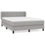 Box spring bed with light gray fabric mattress 140x200 cm by vidaXL, Beds and slatted bases - Ref: Foro24-3126325, Price: 440...