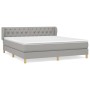 Cama box spring con colchón tela gris claro 160x200 cm de vidaXL, Camas y somieres - Ref: Foro24-3127053, Precio: 527,26 €, D...
