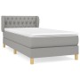 Boxspringbett mit hellgrauer Stoffmatratze 100x200 cm von vidaXL, Betten und Lattenroste - Ref: Foro24-3127021, Preis: 324,85...