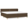 Box spring bed with dark brown fabric mattress 200x200 cm by vidaXL, Beds and slatted bases - Ref: Foro24-3126752, Price: 604...