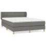 Box spring bed with dark gray fabric mattress 140x200 cm by vidaXL, Beds and slatted bases - Ref: Foro24-3126806, Price: 432,...