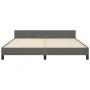 Bed frame with dark gray velvet headboard 160x200 cm by vidaXL, Beds and slatted bases - Ref: Foro24-3125886, Price: 210,79 €...