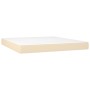 Box spring bed with cream fabric mattress 160x200 cm by vidaXL, Beds and slatted bases - Ref: Foro24-3126498, Price: 557,76 €...