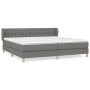 Box spring bed with dark gray fabric mattress 200x200 cm by vidaXL, Beds and slatted bases - Ref: Foro24-3127070, Price: 589,...