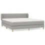 Box spring bed with light gray fabric mattress 180x200 cm by vidaXL, Beds and slatted bases - Ref: Foro24-3126981, Price: 526...