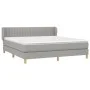 Box spring bed with light gray fabric mattress 180x200 cm by vidaXL, Beds and slatted bases - Ref: Foro24-3126981, Price: 526...