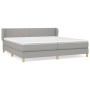 Box spring bed with light gray fabric mattress 200x200 cm by vidaXL, Beds and slatted bases - Ref: Foro24-3126749, Price: 582...