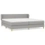 Box spring bed with light gray fabric mattress 200x200 cm by vidaXL, Beds and slatted bases - Ref: Foro24-3126749, Price: 571...