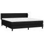 Box spring bed with black fabric mattress 160x200 cm by vidaXL, Beds and slatted bases - Ref: Foro24-3126095, Price: 494,67 €...