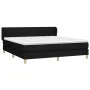 Box spring bed with black fabric mattress 160x200 cm by vidaXL, Beds and slatted bases - Ref: Foro24-3126815, Price: 493,92 €...
