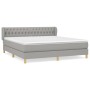 Box spring bed with light gray fabric mattress 180x200 cm by vidaXL, Beds and slatted bases - Ref: Foro24-3127061, Price: 566...