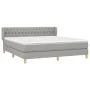 Box spring bed with light gray fabric mattress 180x200 cm by vidaXL, Beds and slatted bases - Ref: Foro24-3127061, Price: 533...