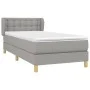 Box spring bed with light gray fabric mattress 90x200 cm by vidaXL, Beds and slatted bases - Ref: Foro24-3127093, Price: 306,...