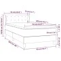 Box spring bed with light gray fabric mattress 90x200 cm by vidaXL, Beds and slatted bases - Ref: Foro24-3127093, Price: 306,...