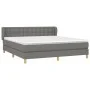 Box spring bed with dark gray fabric mattress 180x200 cm by vidaXL, Beds and slatted bases - Ref: Foro24-3127142, Price: 610,...