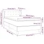 Box spring bed with black fabric mattress 90x190 cm by vidaXL, Beds and slatted bases - Ref: Foro24-3126527, Price: 288,05 €,...