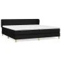 Box spring bed with black fabric mattress 200x200 cm by vidaXL, Beds and slatted bases - Ref: Foro24-3126671, Price: 587,12 €...
