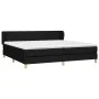 Box spring bed with black fabric mattress 200x200 cm by vidaXL, Beds and slatted bases - Ref: Foro24-3126671, Price: 587,12 €...