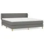 Box spring bed with dark gray fabric mattress 180x200 cm by vidaXL, Beds and slatted bases - Ref: Foro24-3126982, Price: 580,...