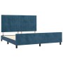 Dark blue velvet bed frame with headboard 180x200 cm by vidaXL, Beds and slatted bases - Ref: Foro24-3125895, Price: 227,59 €...