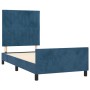 Estructura cama con cabecero terciopelo azul oscuro 90x200 cm de vidaXL, Camas y somieres - Ref: Foro24-3125859, Precio: 154,...