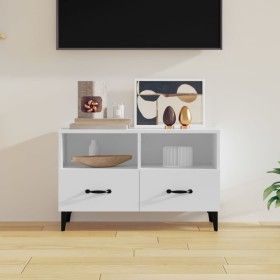 Weißer TV-Schrank aus Sperrholz, 80 x 36 x 50 cm von vidaXL, TV-Möbel - Ref: Foro24-812591, Preis: 50,34 €, Rabatt: %