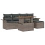 Conjunto de sofá de jardín con cojín 6 pcs Gris