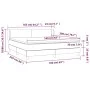 Box spring bed with cream fabric mattress 160x200 cm by vidaXL, Beds and slatted bases - Ref: Foro24-3126658, Price: 508,21 €...