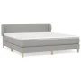 Box spring bed with light gray fabric mattress 180x200 cm by vidaXL, Beds and slatted bases - Ref: Foro24-3126661, Price: 534...