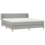 Box spring bed with light gray fabric mattress 180x200 cm by vidaXL, Beds and slatted bases - Ref: Foro24-3126661, Price: 557...