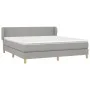 Box spring bed with light gray fabric mattress 180x200 cm by vidaXL, Beds and slatted bases - Ref: Foro24-3126661, Price: 534...