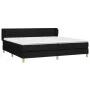 Box spring bed with black fabric mattress 200x200 cm by vidaXL, Beds and slatted bases - Ref: Foro24-3126831, Price: 587,41 €...