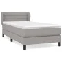 Box spring bed with light gray fabric mattress 90x190 cm by vidaXL, Beds and slatted bases - Ref: Foro24-3126285, Price: 294,...