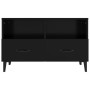 Schwarzer TV-Schrank aus Sperrholz, 80 x 36 x 50 cm von vidaXL, TV-Möbel - Ref: Foro24-812592, Preis: 65,74 €, Rabatt: %