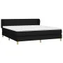 Box spring bed with black fabric mattress 160x200 cm by vidaXL, Beds and slatted bases - Ref: Foro24-3126655, Price: 488,51 €...