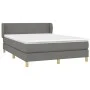 Box spring bed with dark gray fabric mattress 140x200 cm by vidaXL, Beds and slatted bases - Ref: Foro24-3126646, Price: 439,...