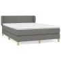 Box spring bed with dark gray fabric mattress 140x190 cm by vidaXL, Beds and slatted bases - Ref: Foro24-3126718, Price: 507,...