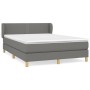 Cama box spring con colchón tela gris oscuro 140x190 cm de vidaXL, Camas y somieres - Ref: Foro24-3126718, Precio: 478,02 €, ...