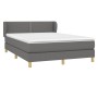 Cama box spring con colchón tela gris oscuro 140x190 cm de vidaXL, Camas y somieres - Ref: Foro24-3126718, Precio: 478,02 €, ...