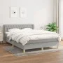 Box spring bed with light gray fabric mattress 140x200 cm by vidaXL, Beds and slatted bases - Ref: Foro24-3127045, Price: 425...