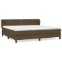 Cama box spring con colchón tela marrón oscuro 200x200 cm de vidaXL, Camas y somieres - Ref: Foro24-3126192, Precio: 591,17 €...
