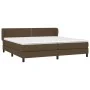 Cama box spring con colchón tela marrón oscuro 200x200 cm de vidaXL, Camas y somieres - Ref: Foro24-3126192, Precio: 591,17 €...